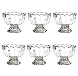Kleine Größe und leicht zu reinigen: Kapazität 180 cc, perfekte Größe, um Ihr Eis zu genießen. Spülmaschinen- und kühlschrankgeeignet. Reinigen Sie einfach die Glas-Dessertschalen mit Wasser und trocknen Sie sie mit einem weichen Tuch.