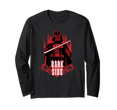 Image of Star Wars Darth Vader Dark Side Villains Tribal Gothic Long Sleeve T-Shirt