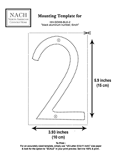 image for NACH 6 Inch Floating Mount Shadow House Address Number For Outside or 