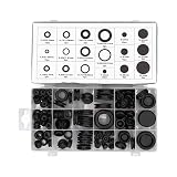 125pcs kit di assortimento di ghiottone in gomma anelli e guarnizioni per occhielli di tenuta premium per cablaggio elettrico marino automobilistico 125 pezzi neri