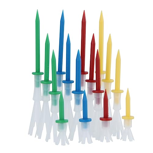 BESPORTBLE Reusable Tees 16pcs 4 Tees Golf Accessories for Men Green Accessories Short Golf Balls 4 More Yards Tees Man Ball Short Short Mixed Color Tees