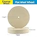 Flat wool polishing disc for metal and wood finishing with fine and coarse options for polishing applications in industrial environments (fine bristles)