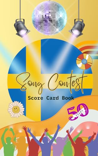 European Song Contest Score Card Book Gold anniversary cover: Take notes and rank the performances.