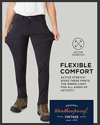 Weatherproof Vintage Hiking Pants For Men | Casual Stretch Pants For Men | Straight Slim Fit Chino Mens Tech Pants | Size 34W X 32L, Charcoal #TOP3