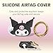 Sonix x Sanrio Silicone Protective Cover Compatible with Apple AirTag - with Attachment Loop and Carabiner Keyring | Kuromi
