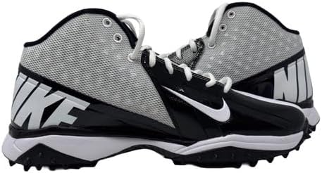 Nike Vapor Pro 3/4 Destroyer Mid Men's Football Turf Cleats White Black Grey 527879-100 Size 18 M US