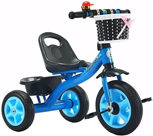 NUBAO Stroller Wagon Training Bike Trike Kids’ Tricycles Bicycle Stroller Children’s Tricycle Toy Car Portable Seat with Storage Basket 4 Color Options (Color : White) Over 1 Year Old Girl Gifts