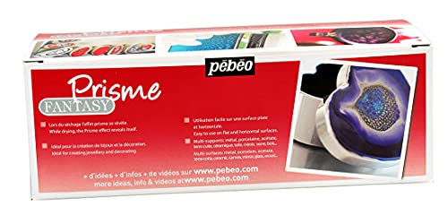 Pebeo Fantasy Prisme, Pearlescent Multi-Surface Oil-Based Paint with Honeycomb Finish, Premium Art Supplies, Set of 10 Assorted Colors, 45 ml Bottles, 6x20ml by PEBEO - Used condition - US$46.26