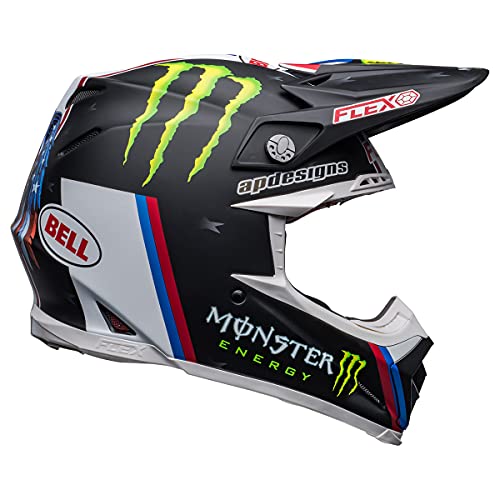 Bell Moto-9S Flex Helmets (Tomac Replica 22 Matte Black/White - Large) #TOP7
