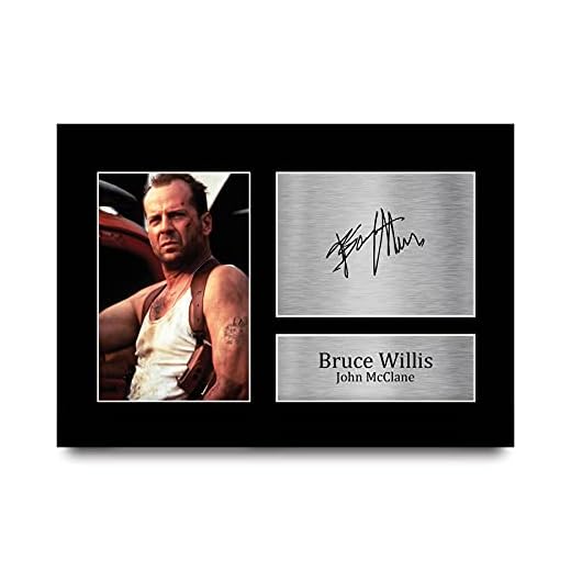 HWC Trading Bruce Willis A4 Ungerahmt Signiert Gedruckt Autogramme Bild Druck-Fotoanzeige Geschenk Für Die Hard Filmfans