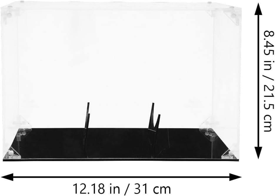 Acrylic Rugby Display Case Storage Box with Detachable Lid Rugby Collection Holder for Sports Memorabilia Home and Office Showcase