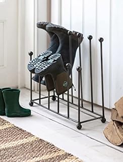 Garden Trading Welly Stand, Galvanised Steel, Black, Large