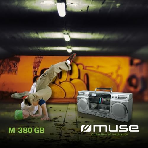 Lecteur CD et smartphone compatible Muse M-380GBS boombox vintage - 2