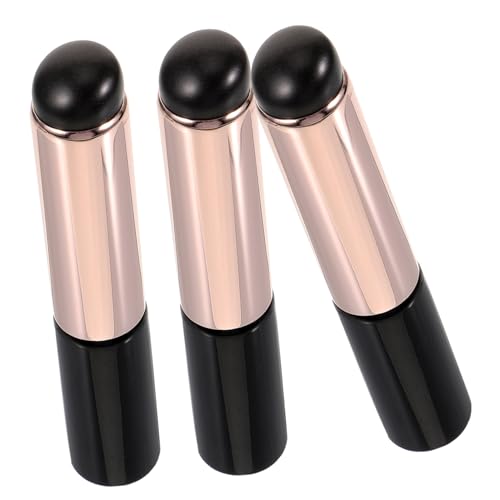 TOVINANNA 3-pack Lip Brush Set Silicone Gloss Applicator for Women Portable Lip Makeup Tools Comfortable Grip Travel-friendly