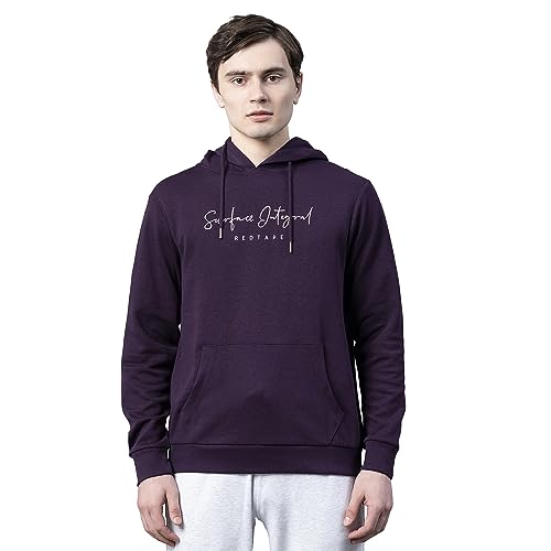 Image of Red Tape Dark Purple Hoodie for Men | A Fusion of Style and Comfort