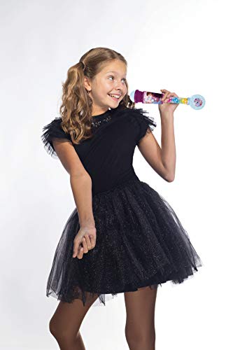 Lexibook Disney Frozen Microfóno niños, Juguete Musical, Altavoz Integrado, Efectos Luminosos, Enchufe Cable de Entrada Auxiliar, Violeta/Azul, Color Negro, Small
