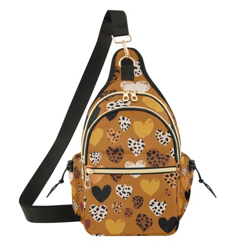 Sac à bandoulière léopard marron pour femme idéal en voyage et randonnée