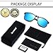 Joopin Mirrored Mens Sunglasses Polarized UV Protection, Designer Square Blue Sun Glasses, Big Fashion Shades Sunnies Sports