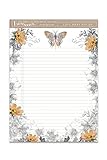 Papaya Women's Art 50 Lined Pages Lovely Legal List Pad (Paisley Butterfly)