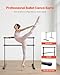 VEVOR Ballet Barre, 4 Ft Double Barre Bar for Home, Freestanding Portable Ballet Stretching Dance Bars, Height Adjustable Anti-Wobble Fitness Studio Equipment, for Pilates Balance Workout