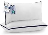 Utopia Bedding Almohadas (2 Unidades),Transpirable y Suave (Azul Marino)