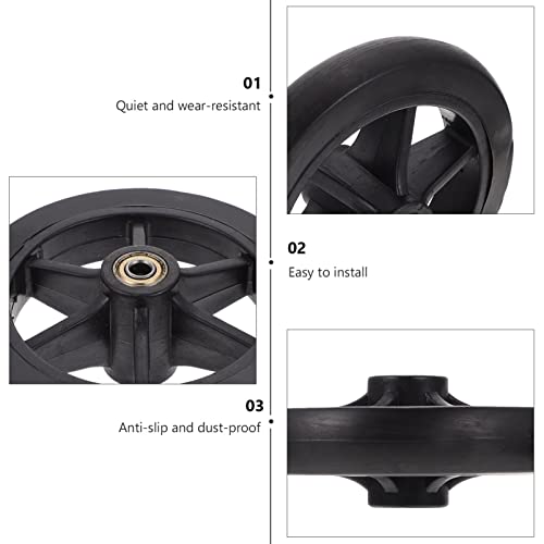 Substituição das rodas dianteiras para cadeira de rodas: peças universais ajuste 18 cm 4 peças preto