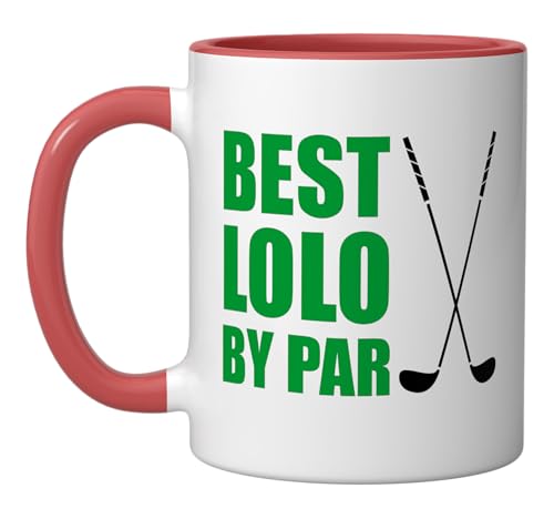 Lolo Par Filipino Grandpa Golfer Mug Red/White