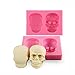 Ruikey 3D Totenkopf Silikon Fondant Kuchen Dekoration Form Schokolade Pudding Biscuit Backform handgefertigt DIY Seife Form Werkzeug 10,5 * 7,2 * 2,1