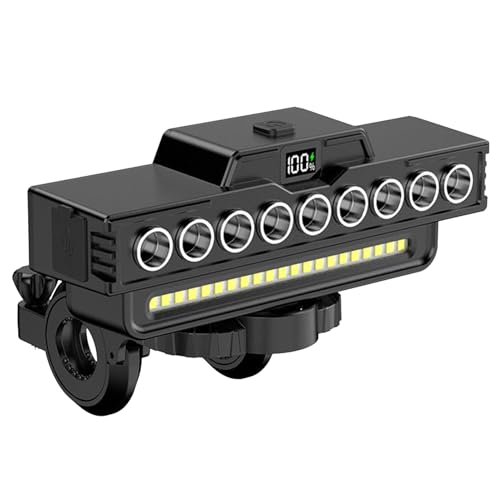 Luz Delantera para Bicicleta | Timbre Bici Potente Luz Nocturna - Alto Brillo para Senderismo Y Rutas De Aventura