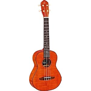 Ortega Guitars RUK12FMH Series Tenor Ukulele with Flamed Mahogany Top and Sides