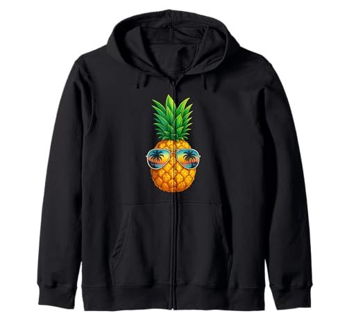Piña con gafas de sol Hawaii Hombres Mujeres Niños Sudadera con Capucha