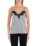  Liu Jo Top Donna, Modello ECS Top Lingerie,in Poliestere, Colore White/Black Cubes Multicolore White/Black Cubes