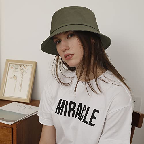 Feximzl Unisex Sun Protection Waterproof Packable Bucket Hat For Fishing Gardening Hiking Safari Camping,Upf 50+ Sun Hat Army Green #TOP2