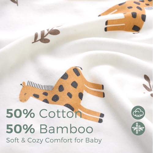 Image of Momcozy Best Wishes Baby Towel with Hooded-Original Design Baby Towel Set -Soft & Absorbent- Shower Gifts or Bath Essential for Infant, Newborn, Toddler