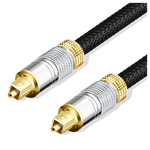 Starweh Optical Audio Cable, 6ft Fiber Optic Audio Cable with Durable 24K Gold-Plated, Nylon Braided Male to Male Optical Digital Cable for HI-FI Sound Bar, Home Theater, TV, PS4, Xbox, Playstation