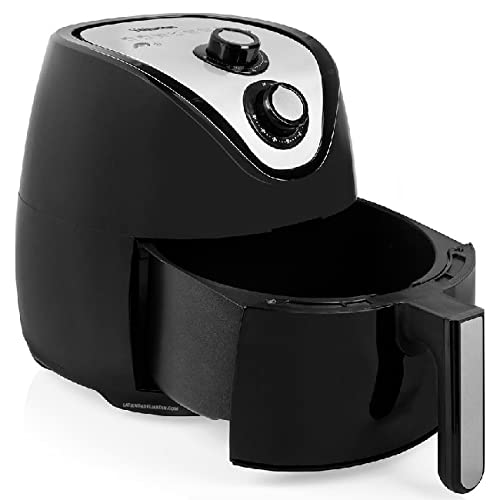 Suinga Freidora sin aceite XXL. Volumen 4.5 L. Potencia 1500 W. Cesta antiadherente, panel de control analógico, temporizador y temperatura regulable 80-200 °C [Clase energética A]