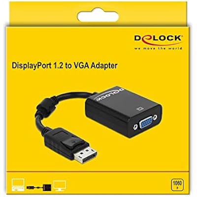 DeLOCK DisplayPort Male to 15 Pin Female VGA Adapter