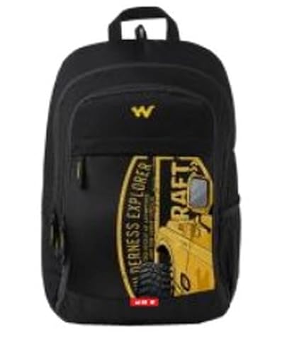 Wildcraft 4x4 Off Road 32L Laptop Backpack for Men & Women | Fits 15.6 inch Laptop | Padded Shoulder Straps, Multi Compartments, Anti-Theft Zippers | College & Office Bag | Black
