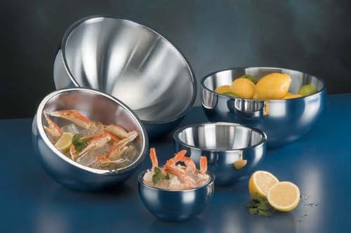 American Metalcraft AB12 Bowls, 9.875" Length x 9.875" Width, Silver