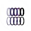 Pack A: Heather Lilac, Cosmic Purple, Mulberry Purple, Starry Galaxy, Charcoal Black
