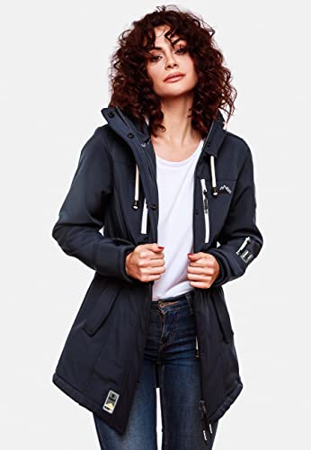 Softshelljacke für Damen von Marikoo mit gefütterter Kapuze