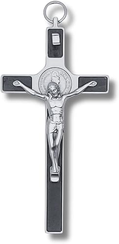 Miniatura 5 de 3 ARCHES USA Cruz de pared con crusifijo de San Benito, cruz de metal para bendición del hogar, 4.5 x 2 pulgadas