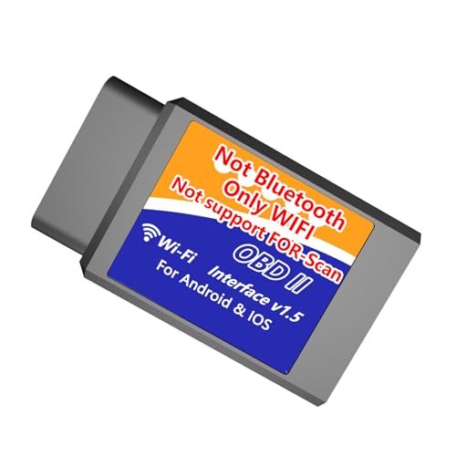 WiFi OBD2 ELM327 Adapter Scanner Code Reader ELM 327 Diagnostic Scan Tool OBD 2 Connector for Android iPhone to Clear Car Engine Fault Code Lamp for 12V Fuel and Diesel Vehicles