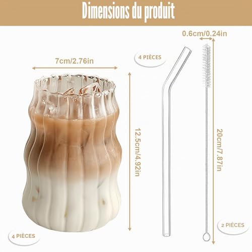 Verres à dessert ondulés et design de 500 ml pour table raffinée