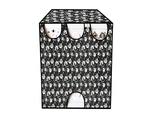 Image of Front Load Fully Automatic Washing Machine Cover for 8.5kg to 10kg | Waterproof & Dustproof Polyester Cover with Zip Closure | Suitable with Samsung, IFB, LG, Bosch & More (67 x 67 x 87 cm)