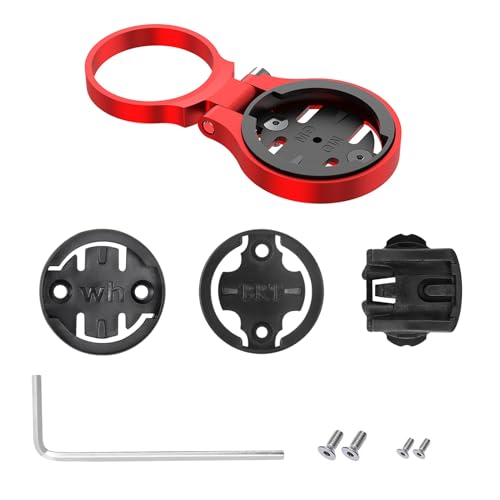 for Garmin Edge Mount - Adjustable Out Front Bike Computer Mounts for Stem,Road Cycling Bike Stem Mount Compatible with Wahoo Elemnt,Elemnt Bolt,Elemnt Mini,Bryton,Cateye, Red