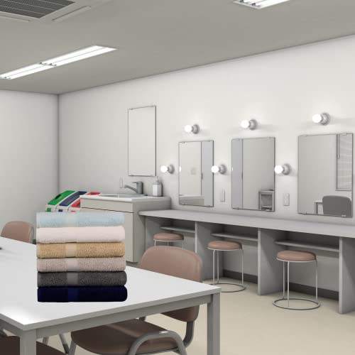 Kahaf Collection 6-Pack Bath Towels - Lightweight - Extra Absorbent - 100% Cotton - Shower Towels (Multi, 27 Inchesx54 Inches) #TOP5