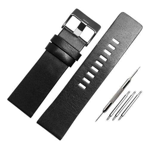 Bracelet montre cuir noir Diesel DZ7332 pour remplacer l'usure