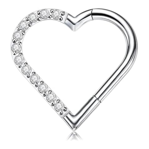 FINE4U Heart Daith Piercing Jewelry for Women Cover