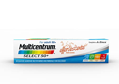 MULTICENTRUM Select 50+ - Complemento alimenticio multivitamínico y multimineral para el bienestar después de los 50 años, vitaminas B, A-Z, sin gluten ni azúcares, 20 pastillas